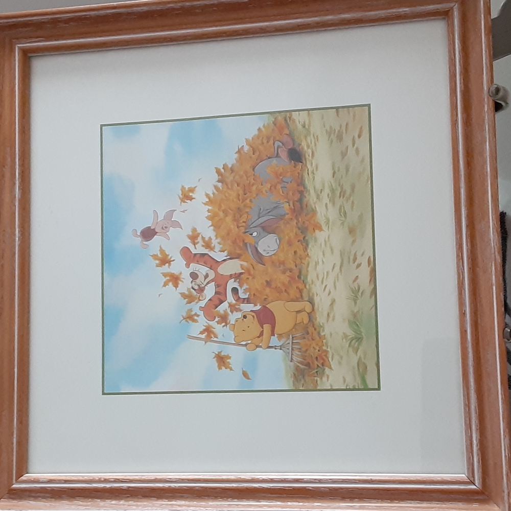 Disney's Winnie the Pooh Framed Art Print Fall Four Seasons Series (1)